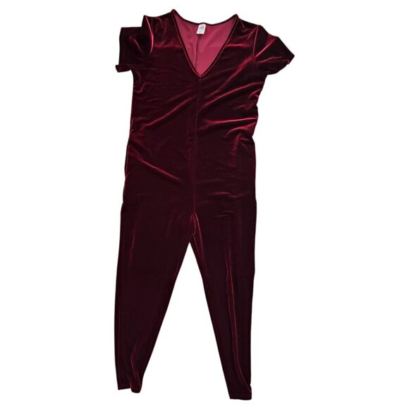 Smash + Tess Red Velvet Romper Sz S - Picture 1 of 8